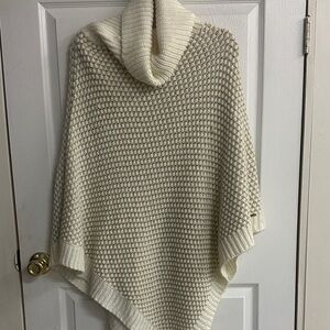 Calvin Klein Cream Textured Poncho
